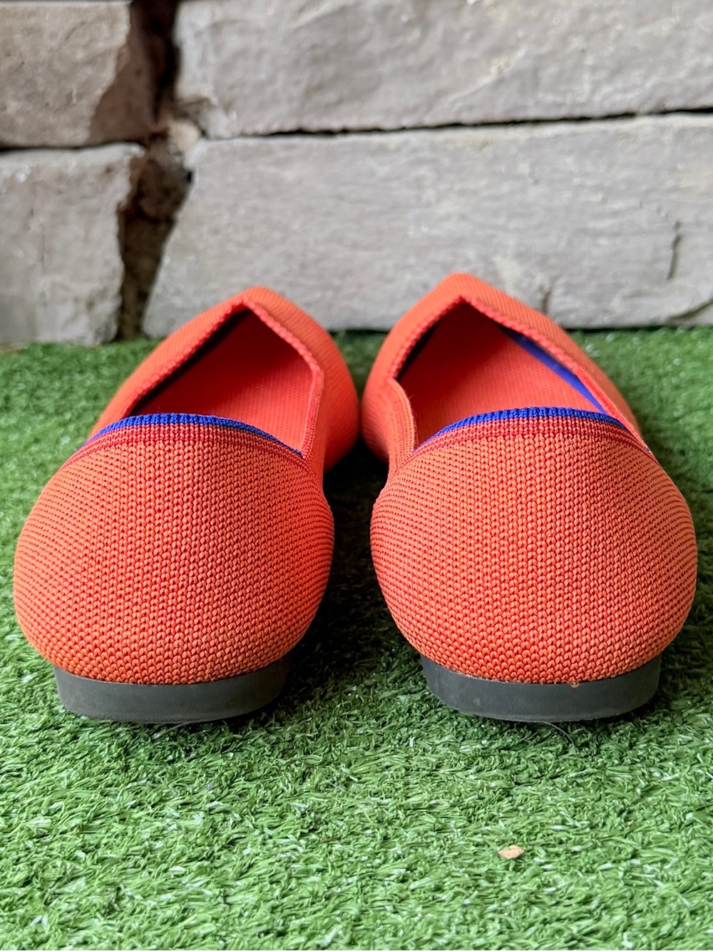 Rothy's The Point Flats Vibrant Orange Women’s Shoes - Picture 5 of 9